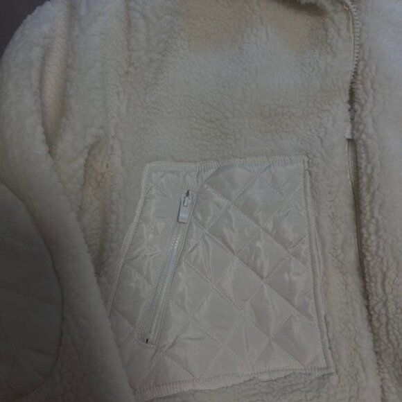 Alo Yoga Women's White Sherpa Edge Bomber Size S-L - Picture 5 of 15